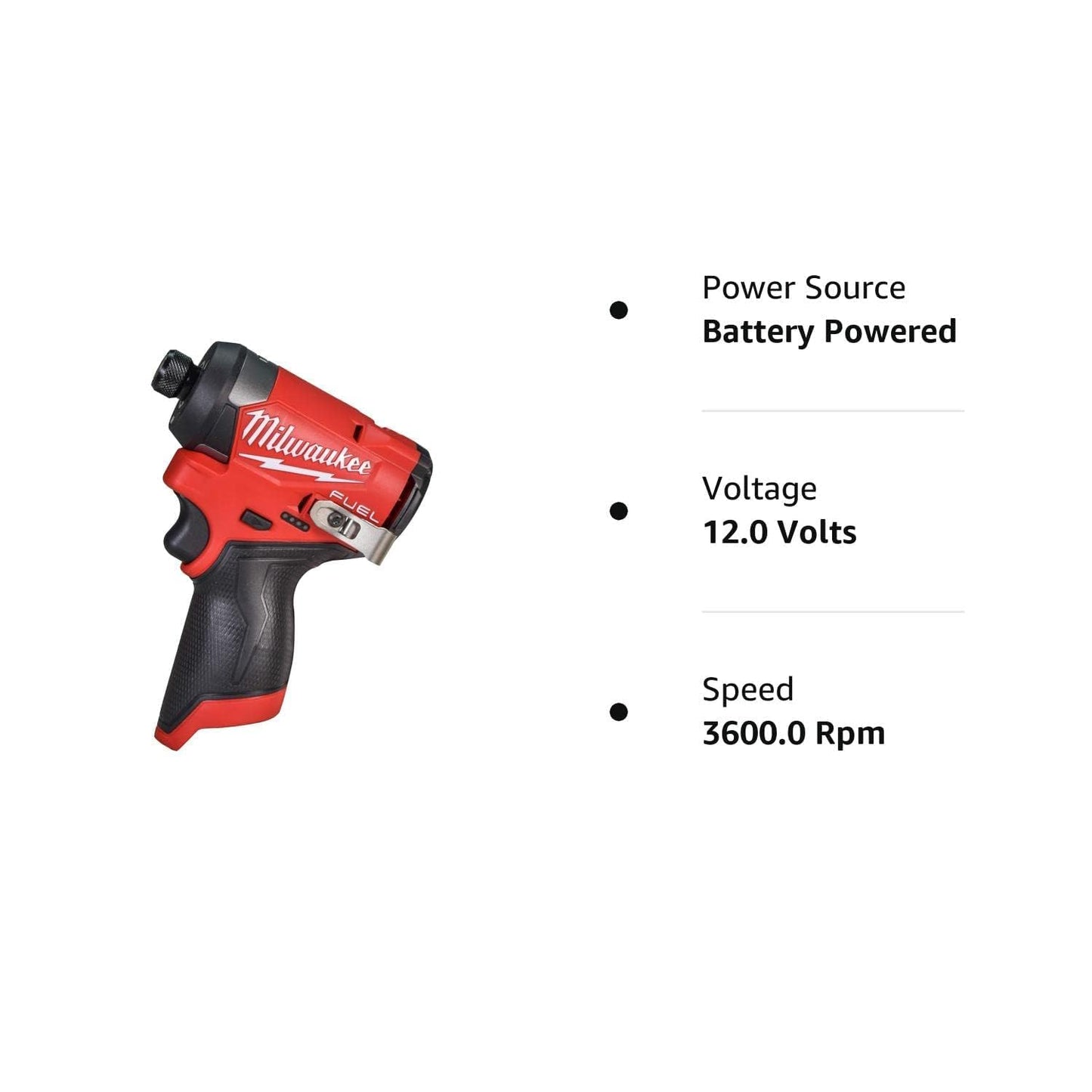 Milwaukee 3453-20 12V Fuel 1/4" Cordless Hex Impact Driver (Bare Tool)